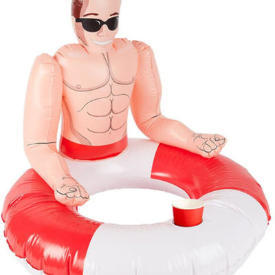 "Inflatabale Lifeguard Hunk Swim Ring FV-50885"