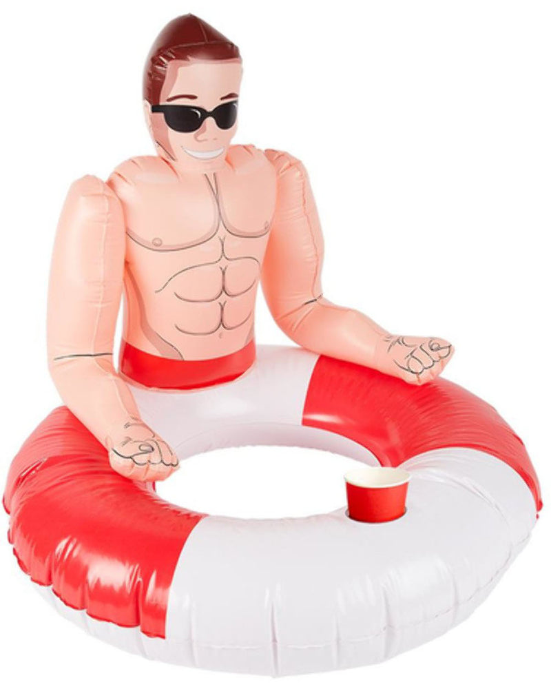 "Inflatabale Lifeguard Hunk Swim Ring FV-50885"