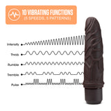 Dr. Skin Silicone - Dr. Robert - 7 Inch Vibrating Dildo - Brown