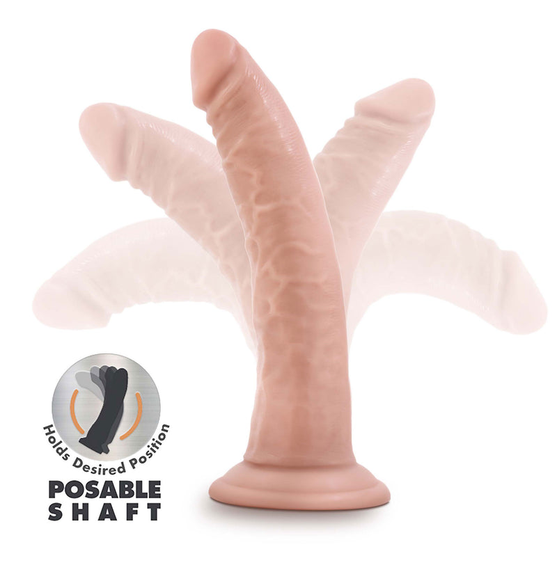 "Dr. Skin Plus - 7 Inch Posable Dildo - Vanilla BL-12903"