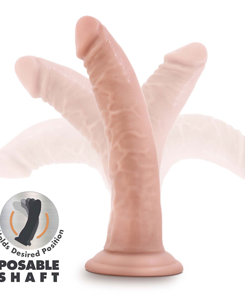 "Dr. Skin Plus - 7 Inch Posable Dildo - Vanilla BL-12903"