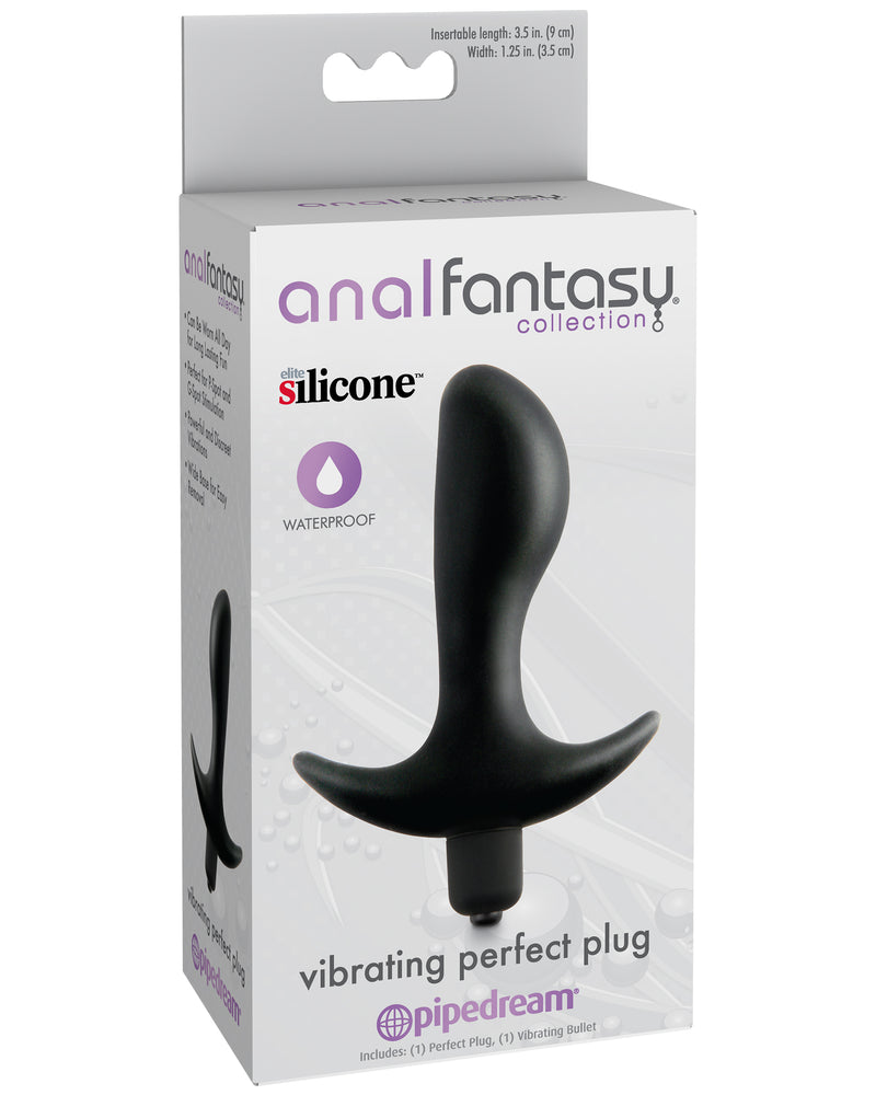 Anal Fantasy Collection Vibrating Perfect Plug - Black