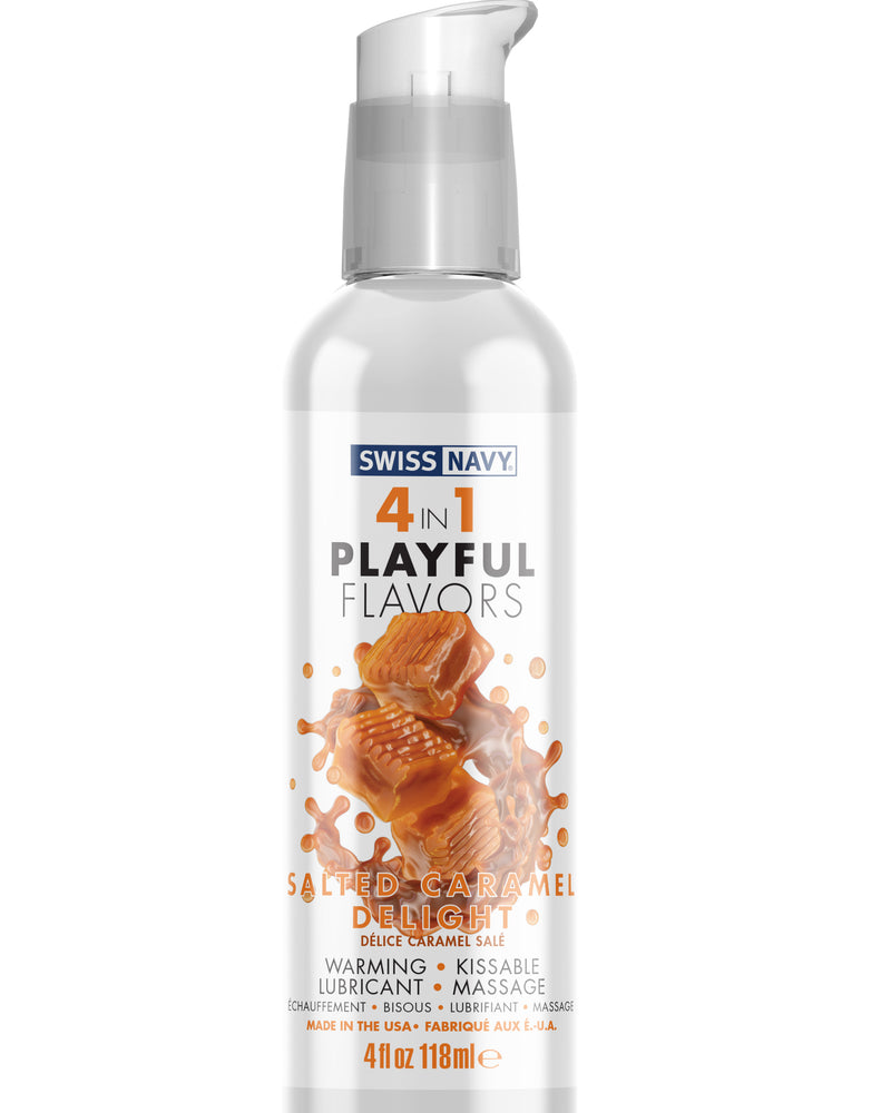 "Swiss Navy 4-in-1 Playful Flavors - Salted Caramel Delight - 4 Fl. Oz. MD-SN4N1FSCD4"