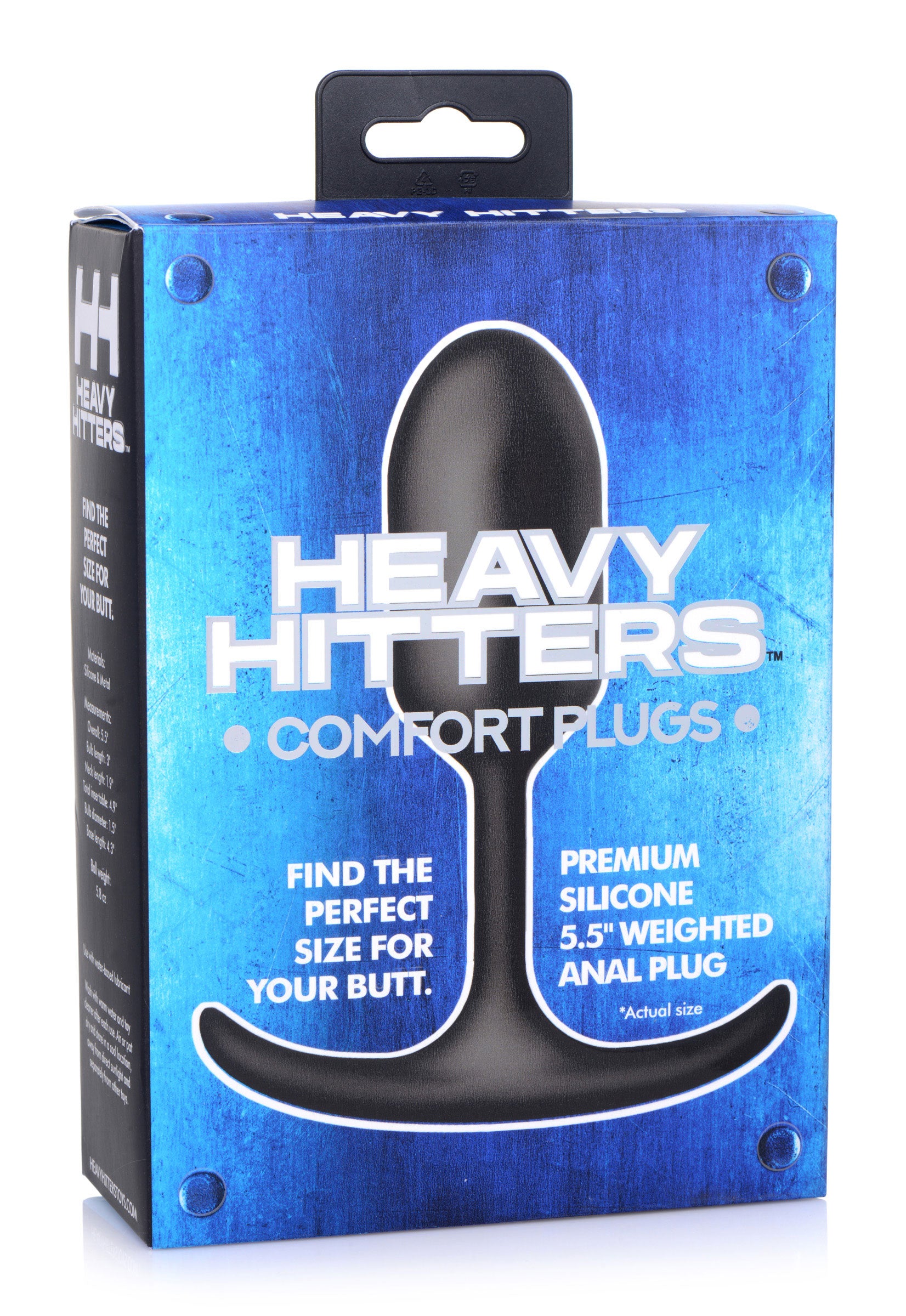 "Premium Silicone Weighted Anal Plug - Medium HVY-AG472-MED"