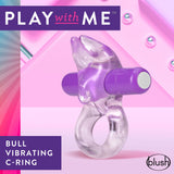 Play With Me  Bull Vibrating C-Ring - Purple