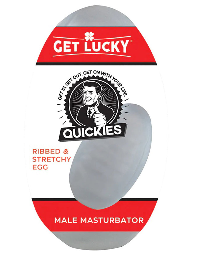 "Get Lucky Quickies Ribbed and Stretchy Egg Male Masturbator TMN-GL-0510"