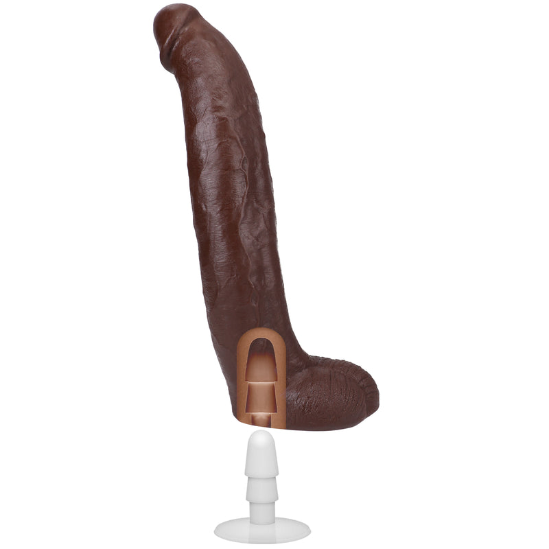 "Signature Cocks - Brickzilla - 13 Inch Ultraskyn Cock With Removable Vac-U-Lock Suction Cup - Chocolate DJ8160-31-BX"