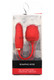 Bloomgasm Romping Rose Suction and Thrusting Vibrator - Red