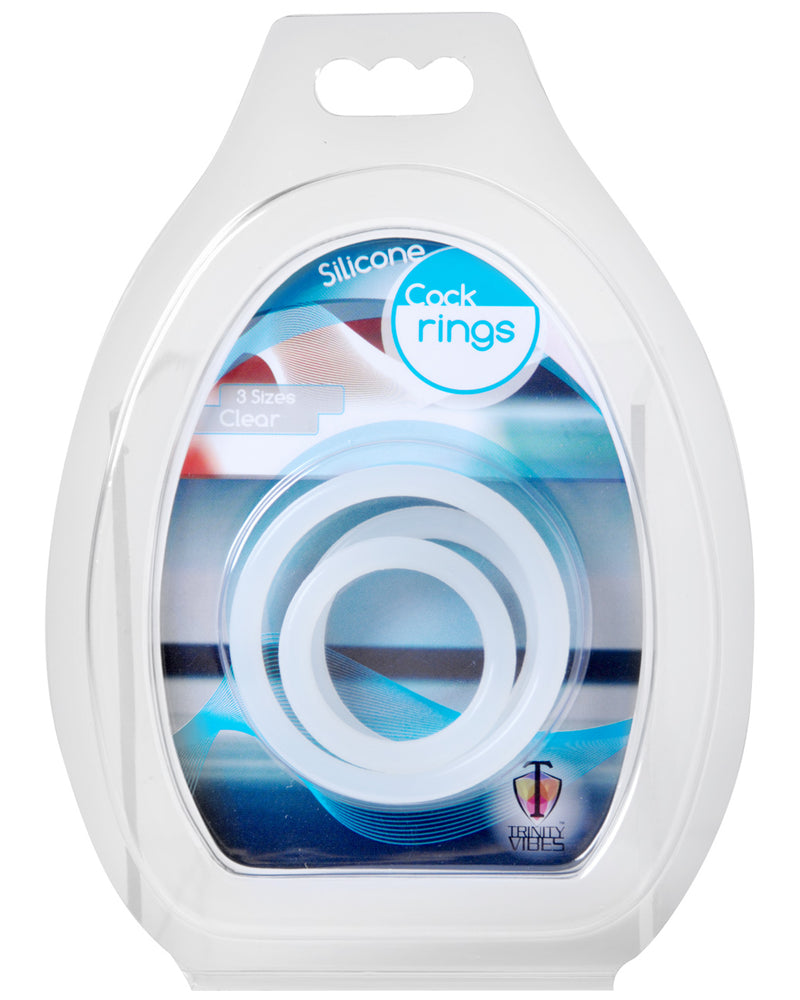 Trinity Silicone Cock Rings - Clear