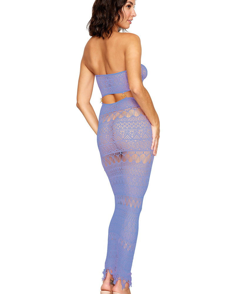 "Bodystocking Gown - One Size - Lavender Haze DG-0506LAVHZOS"