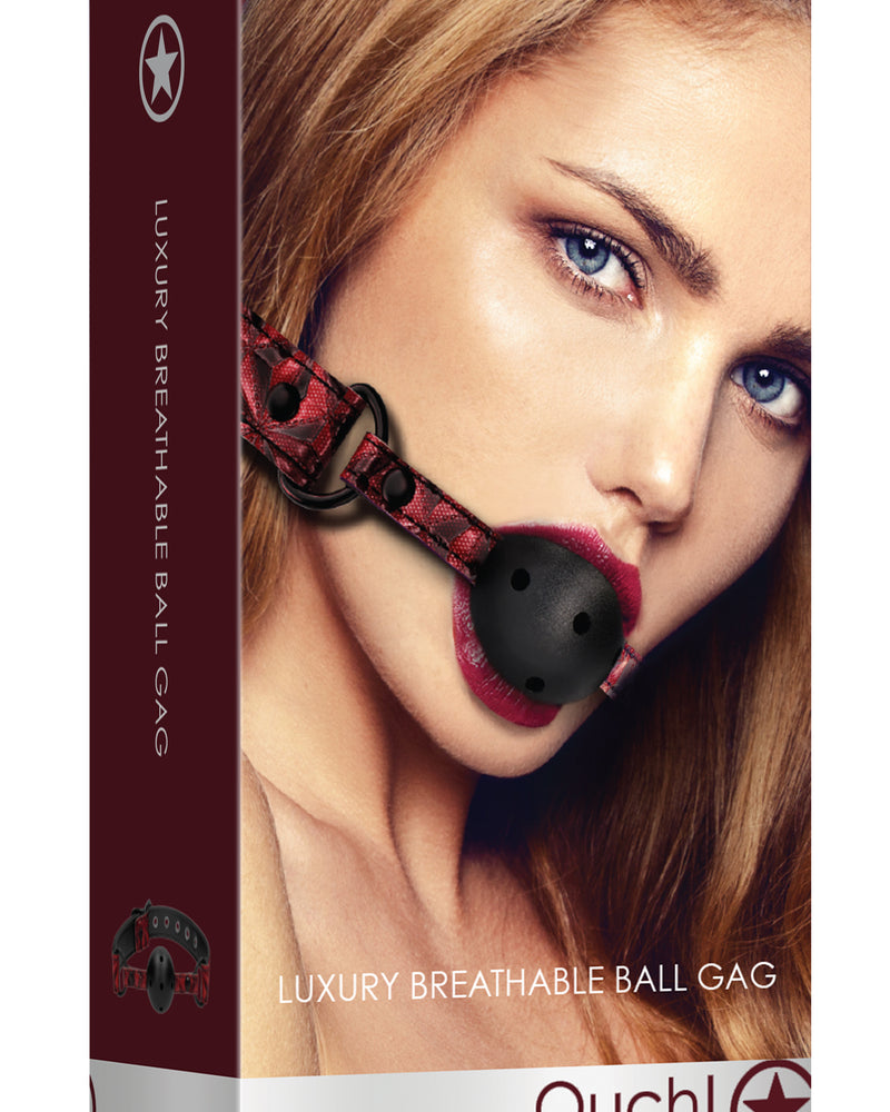 "Breathable Luxury Ball Gag - Burgundy OU-OU345BUR"