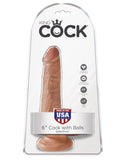 "King Cock 6 Inch Cock With Balls - Tan PD5531-22"