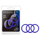 "Performance - Vs1 Pure Premium Silicone Cockrings - Medium - Indigo BL-71812"