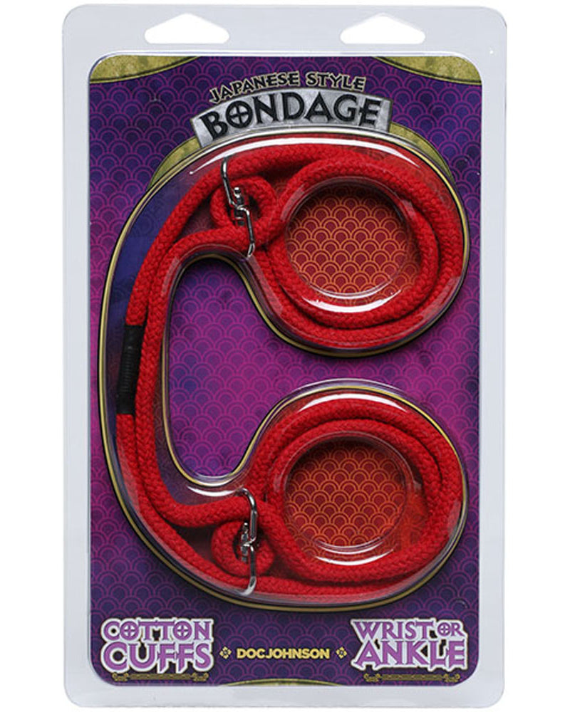 "Japanese Style Bondage - Cotton Wrist or Ankle Cotton Cuffs DJ2103-05-CD"