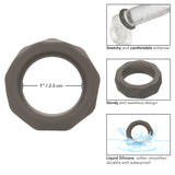 Alpha Liquid Silicone Prolong Prismatic Ring - Gray