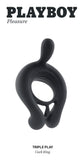 Playboy Pleasure - Triple Play - Cock Ring - Black