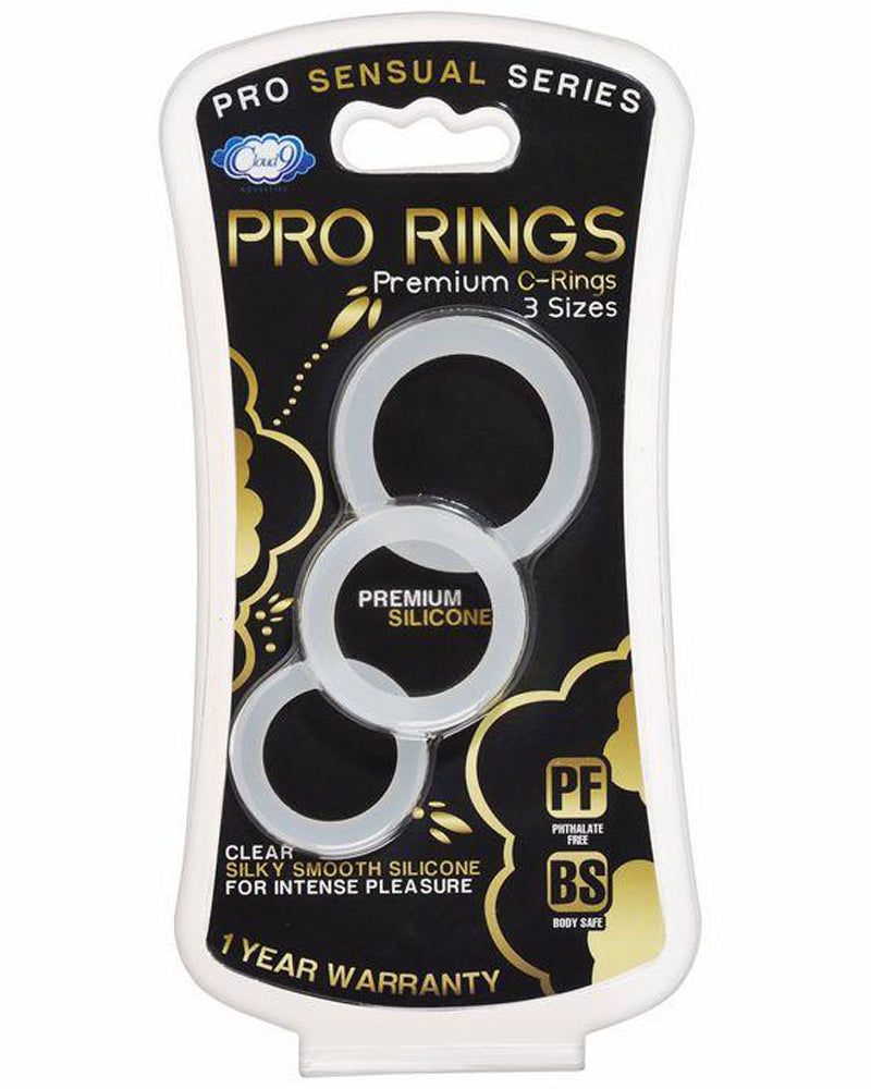Cloud 9 Pro Sensual Silicone Cock Ring 3 Pack