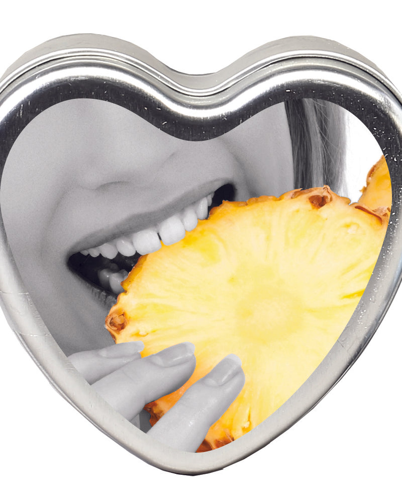 "Edible Heart Candle - Pineapple - 4oz EB-HSCK011"
