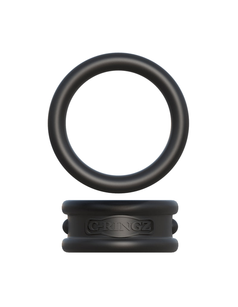 "Fantasy C-Ringz Max Width Silicone Rings - Black PD5905-23"