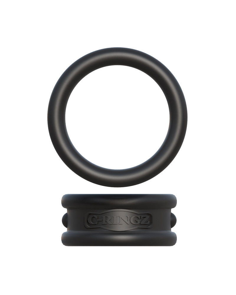 "Fantasy C-Ringz Max Width Silicone Rings - Black PD5905-23"