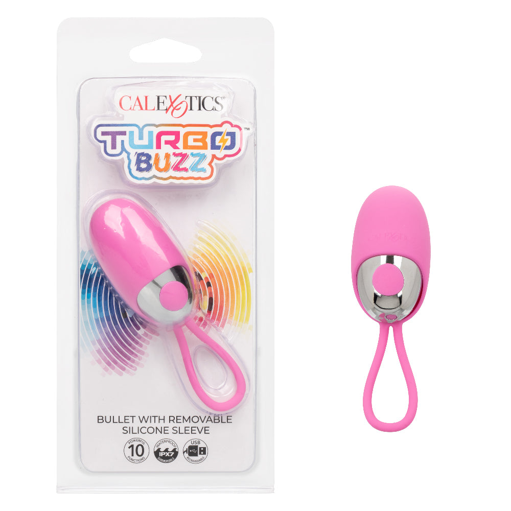 "Turbo Buzz Bullet With Removable Silicone Sleeve - Pink SE0043052"