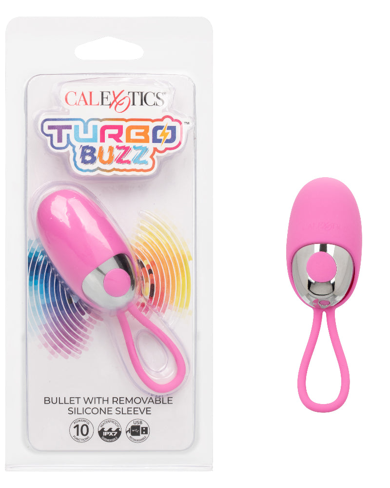 "Turbo Buzz Bullet With Removable Silicone Sleeve - Pink SE0043052"