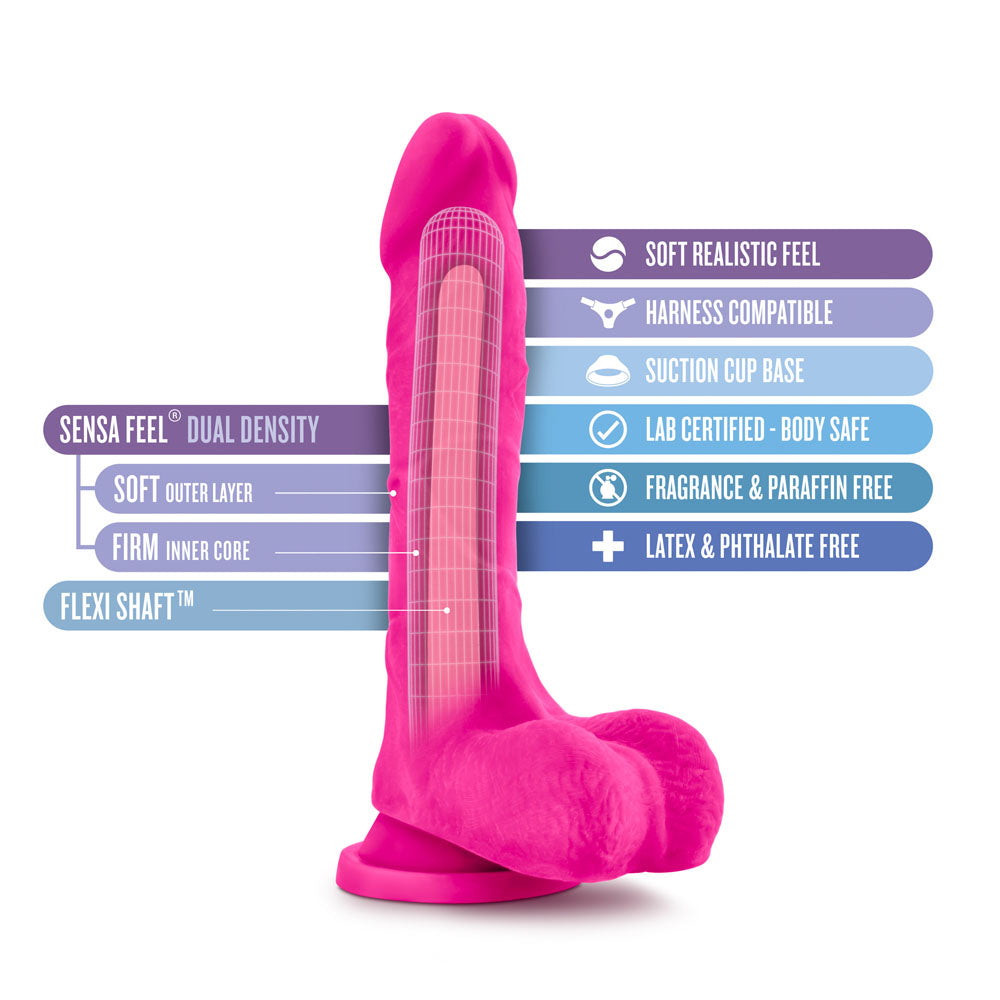 "Au Natural - Bold - Thrill - 8.5 Inch Dildo - Pink BL-72800"