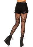 "Flame Net Tights - One Size - Black LA-9288BLKOS"