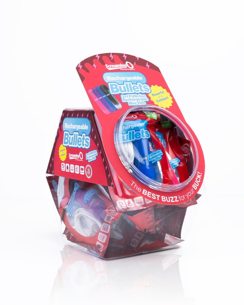 "Screaming O Rechargeable Bullets in Candy Bowl - Assorted SO-ARBA-BWL"