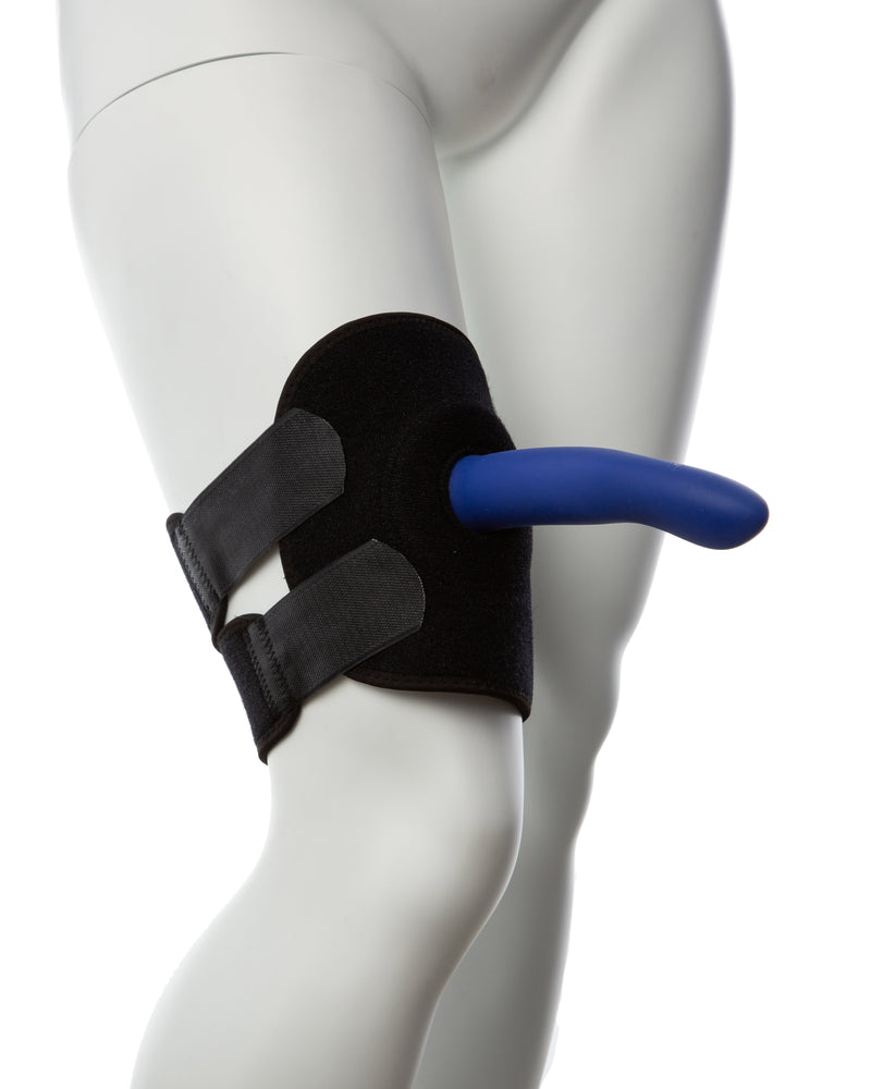 Gender Fluid Thigh Rider Strap-on Harness - Small- Large - Black