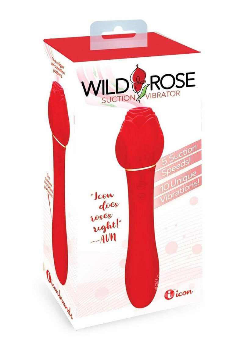 "Wild Rose Suction Vibrator - Red IC1706"