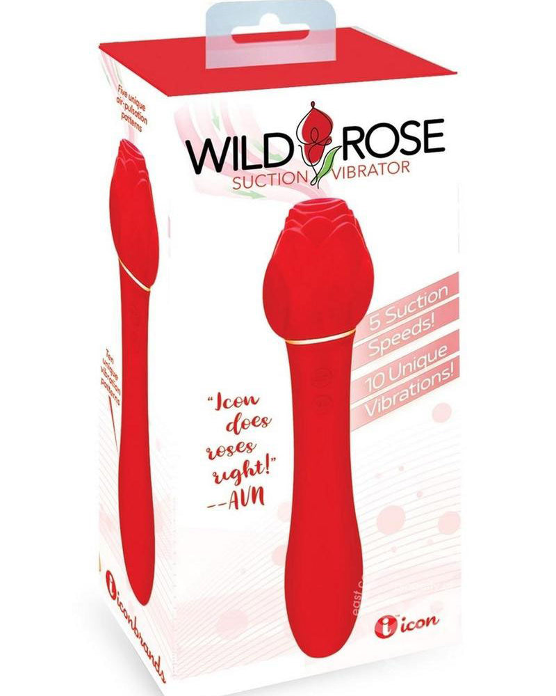 "Wild Rose Suction Vibrator - Red IC1706"