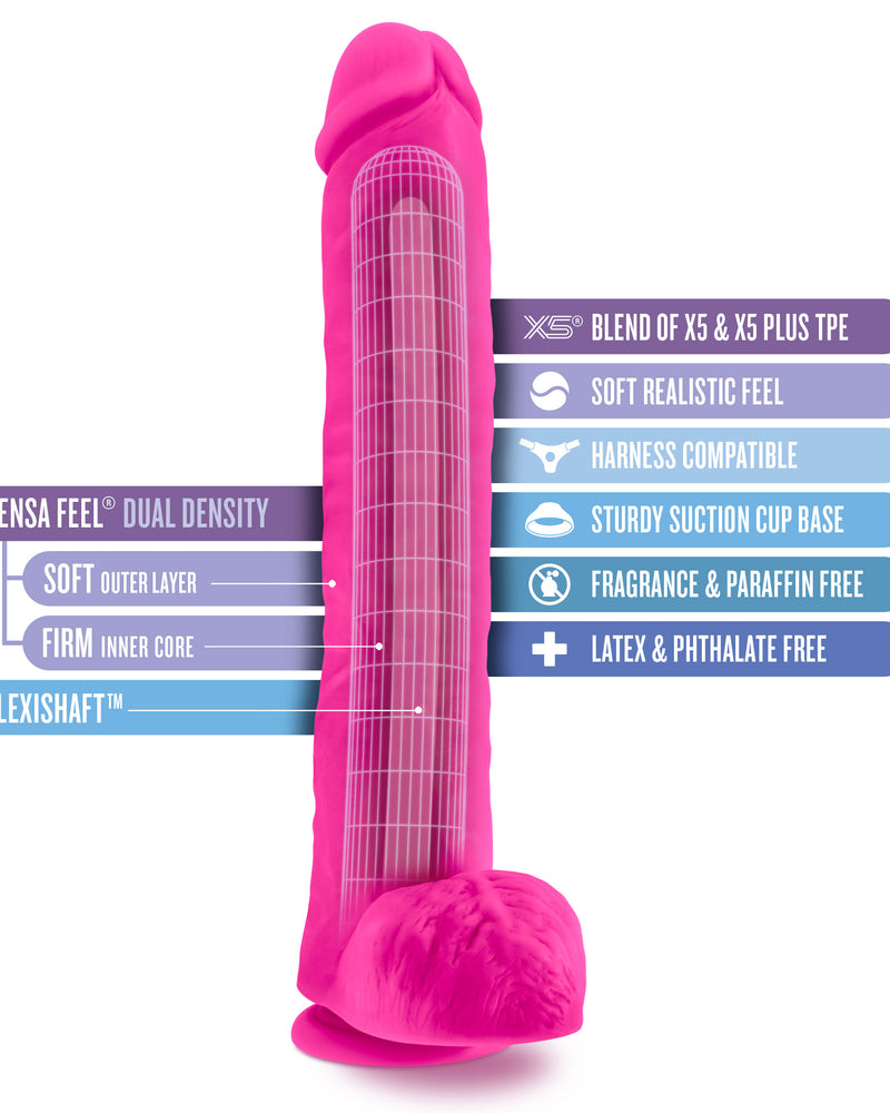 "Au Naturel - Bold - Daddy - 14 Inch Dildo - Pink BL-26640"