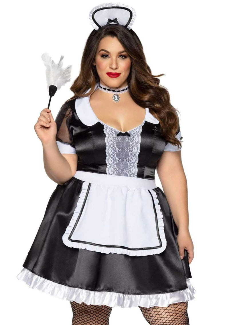 "Plus Classic French Maid Costume - 3x/4x - Black / White LA-86922XBK3X4"