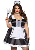 "Plus Classic French Maid Costume - 3x/4x - Black / White LA-86922XBK3X4"