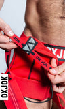 Slingjock Upthrust Slider-Strap Jock Red Hot - Medium