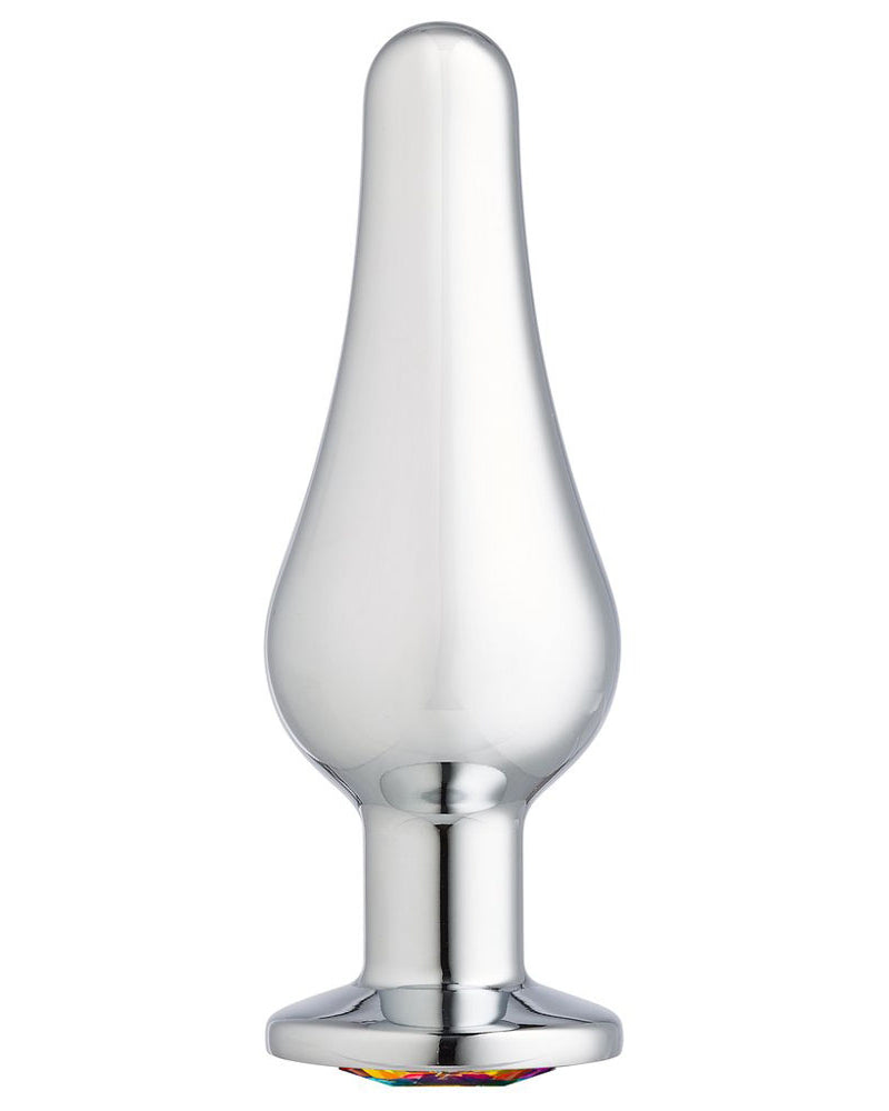 "Cloud 9 Novelties Gems Silver Chrome Tall Plug - Medium WTC307"