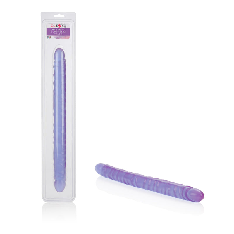 "Slim Jim Duo 17 Inches Veined Super Slim Dong - Purple SE0280902"