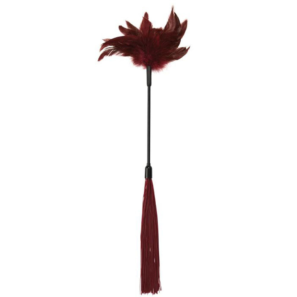 "Sex and Mischief Enchanted Feather Tickler - Burgundy SS099-33"