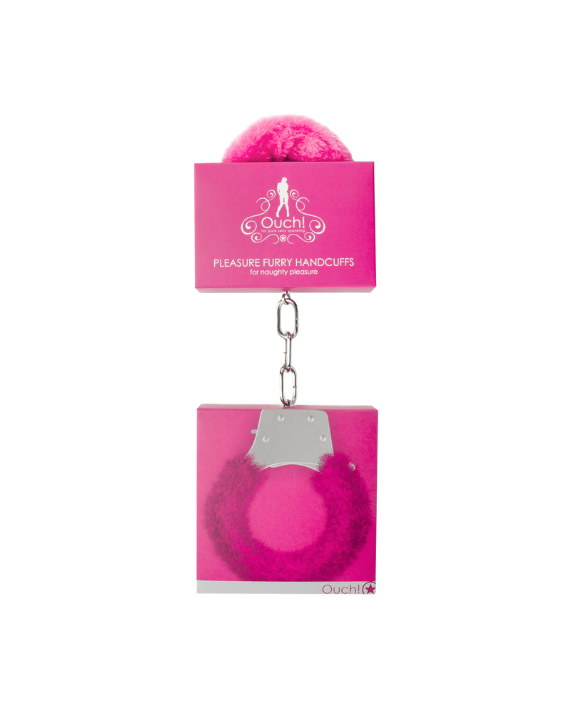 Pleasure Furry Handcuffs - Pink