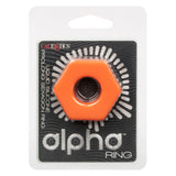 Alpha Liquid Silicone Prolong Sexagon Ring - Orange