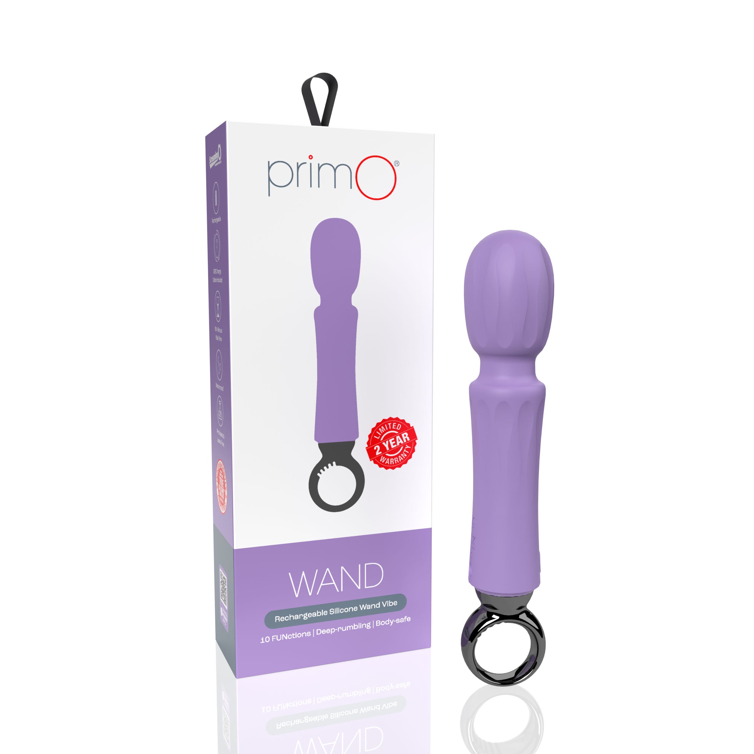 "Primo Wand Rechargeable Vibe - Lilac AP1-LL"