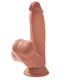 7 Inch Triple Density Cock With Swinging Balls - Tan