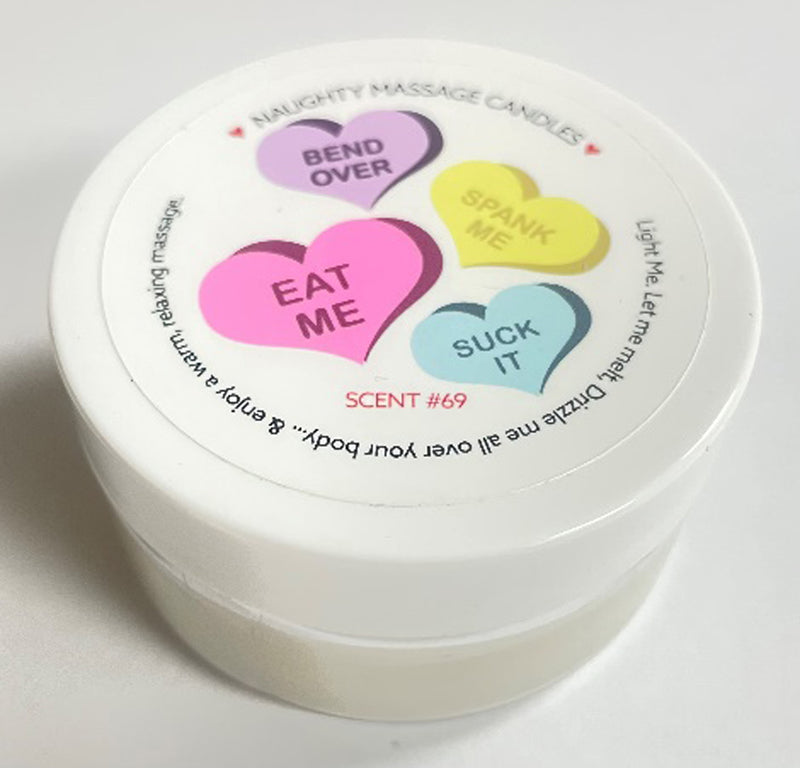 "Vday Candy Heart Massage Candle - Madagascar Vanilla 1.7 Oz KS14316"