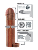 Fantasy X-Tensions Perfect 2-Inch Extension With Ball Strap - Brown