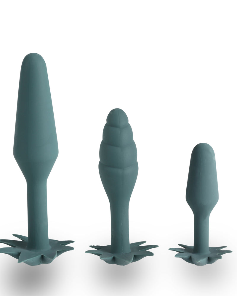 Doobies Pot Leaf Anal Trainer Silicone Set - Green