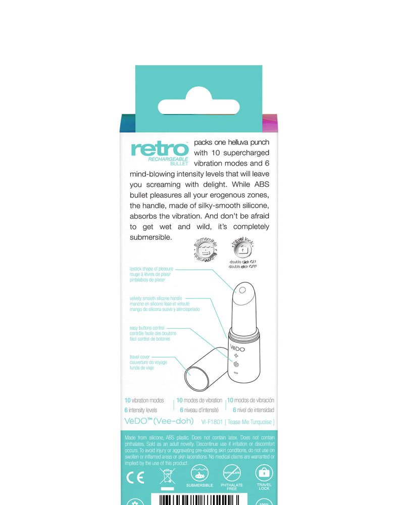 "Retro Rechargeable Bullet - Turquoise VI-F1801"