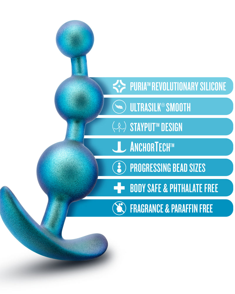 "Anal Adventures Matrix - Gamma Plug - Neptune Teal BL-10692"