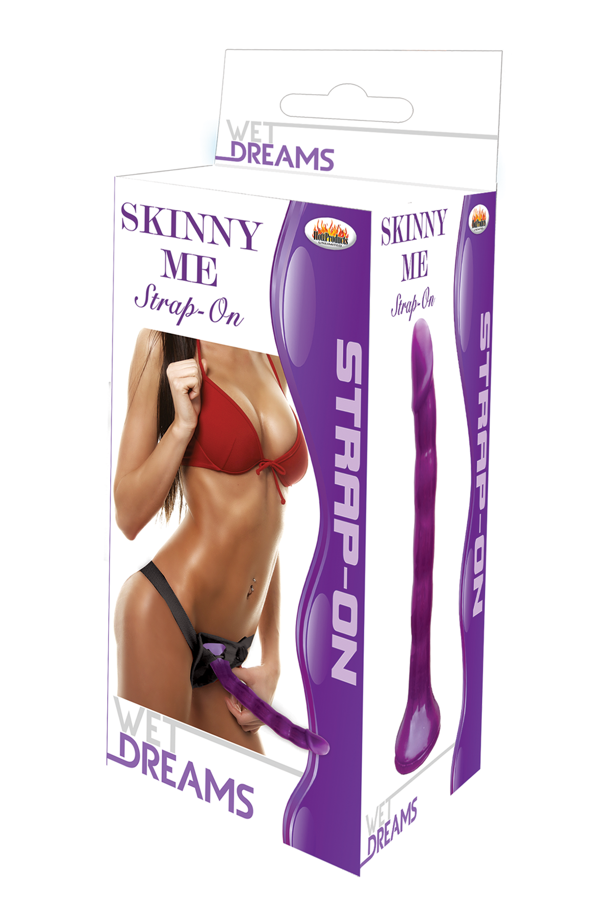 Wet Dreams Skinny Me Strap-on - Purple