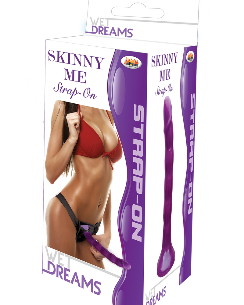 Wet Dreams Skinny Me Strap-on - Purple